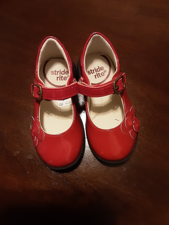 Stride Rite Other - Stride Rite Red Patent Mary Jane Dress Shoes with Flower Size 6
